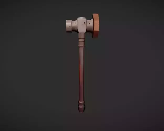 Rusty metallic hammer