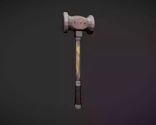 Rusty medieval hammer