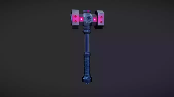 Futuristic hammer with lights