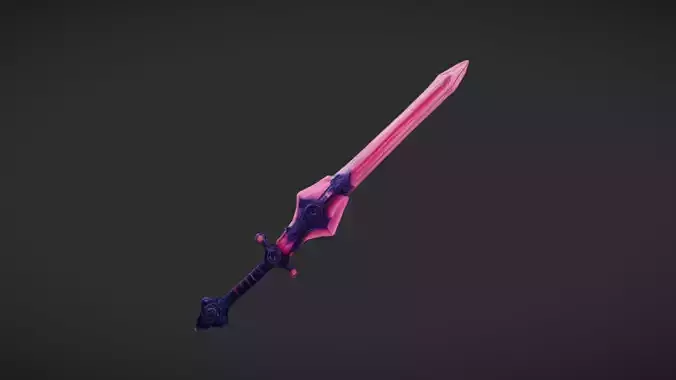 Futuristic glowing sword