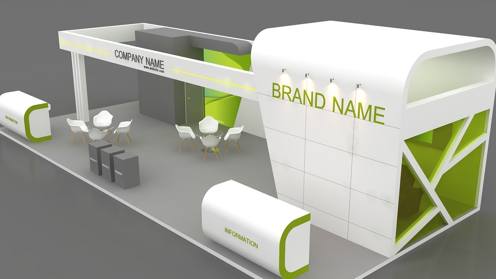 Exhibition booth 3d Model 3D model 3D model_5