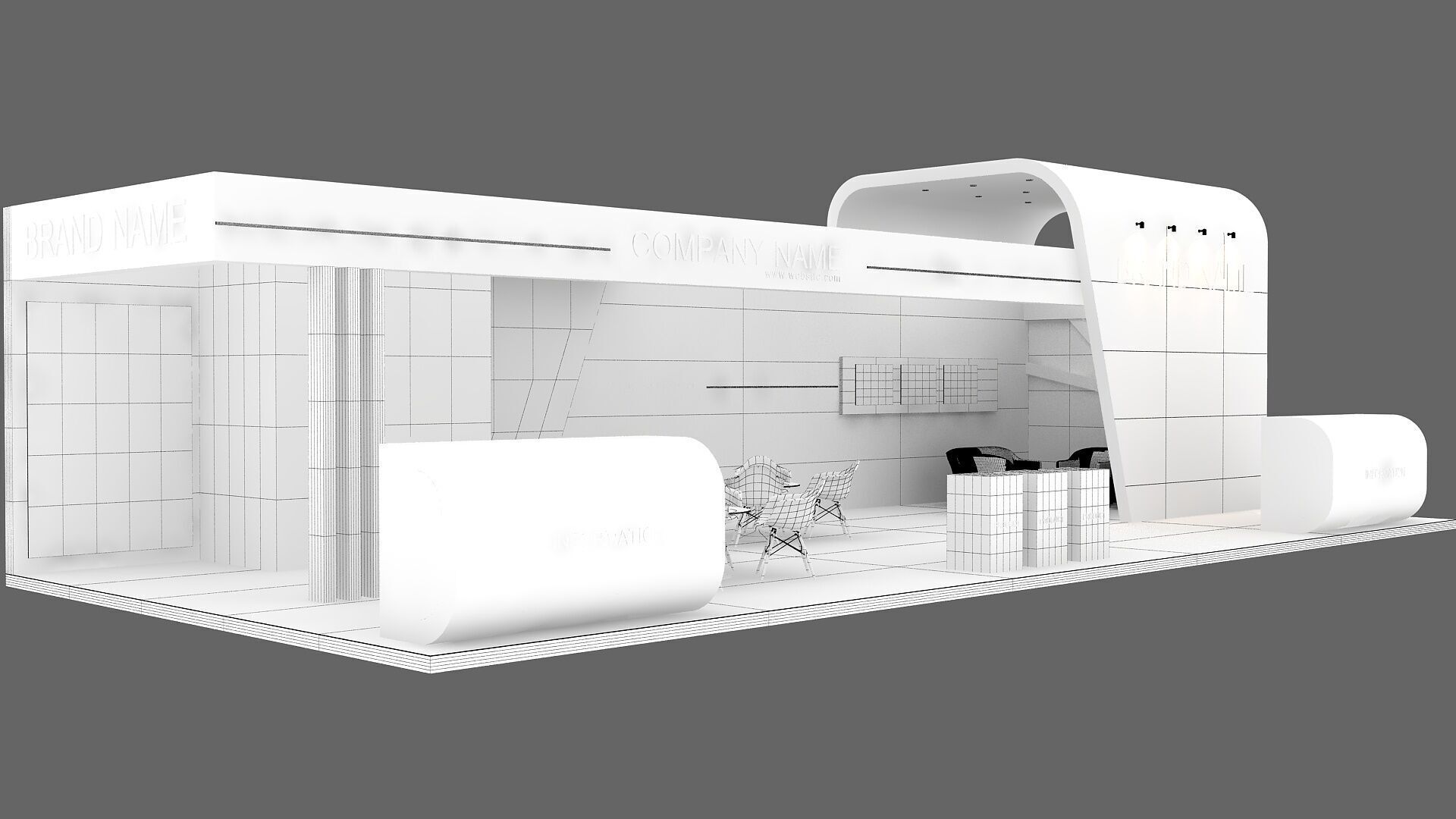 Exhibition booth 3d Model 3D model 3D model_7