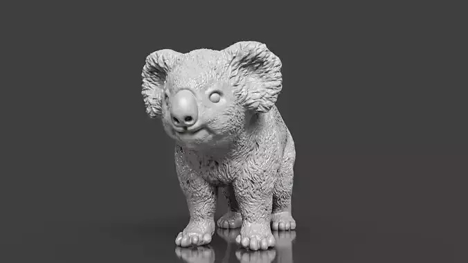 3D Printable Realistic Koala Toy Model 3D print model