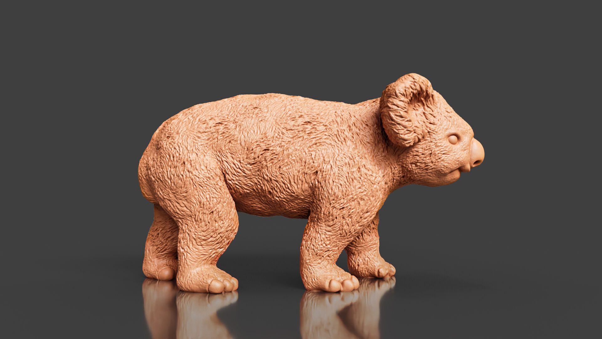 Zoo Realism Toy Koala 3D Model STL 3D print model_1