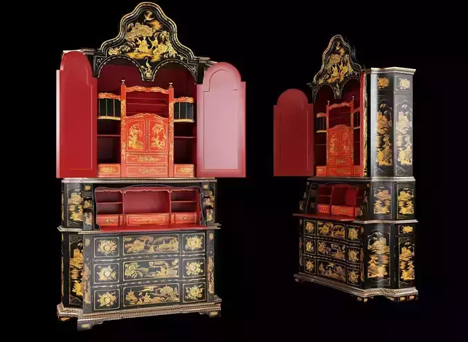 PAINTED ITALIAN SECRETAIRE