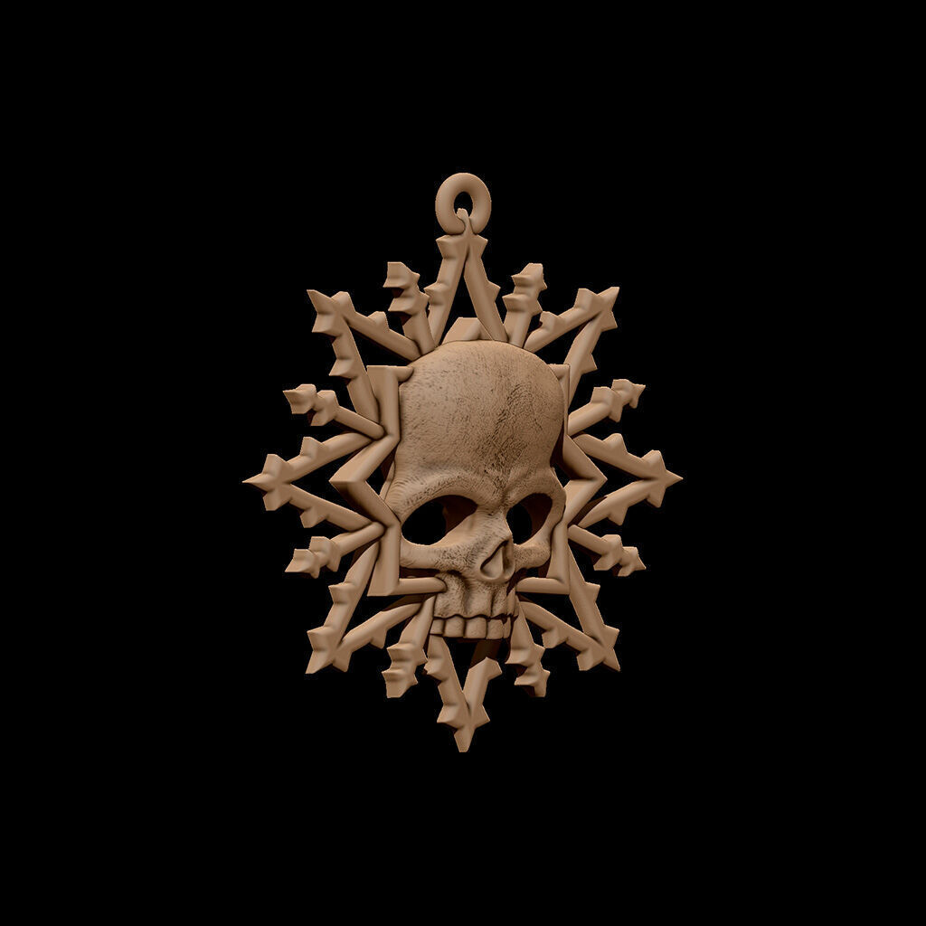 Pendant Winter Tale 3D print model_8