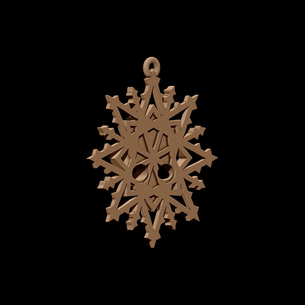 Pendant Winter Tale 3D print model_4