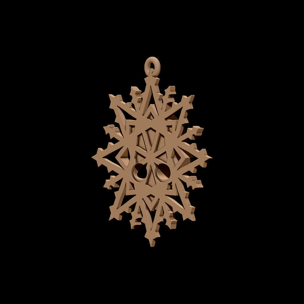 Pendant Winter Tale 3D print model_6