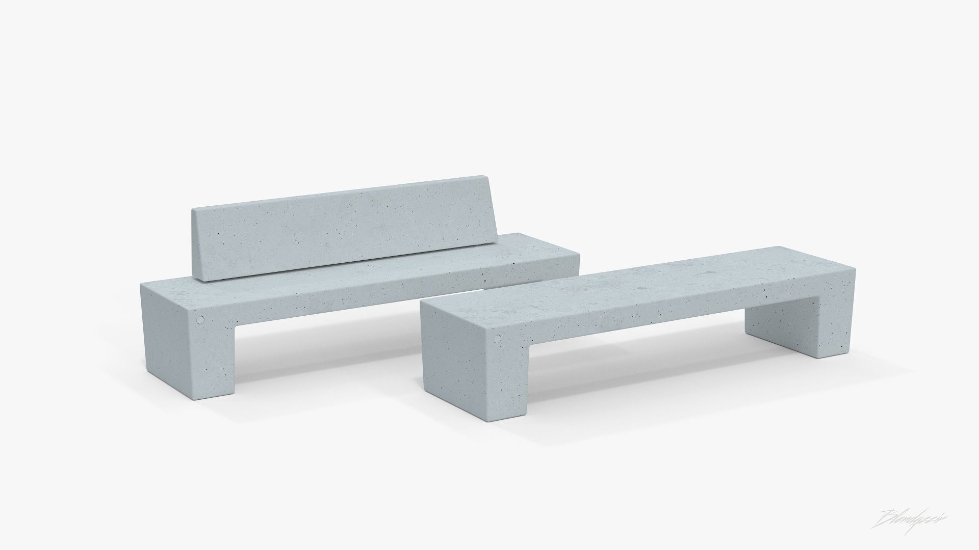 METALCO SARAH BENCHES COLLECTION 3D model_2