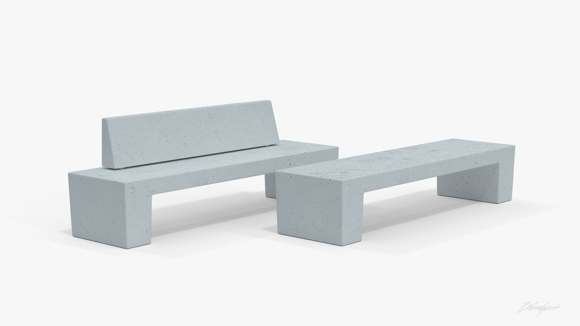 METALCO SARAH BENCHES COLLECTION 3D model_1