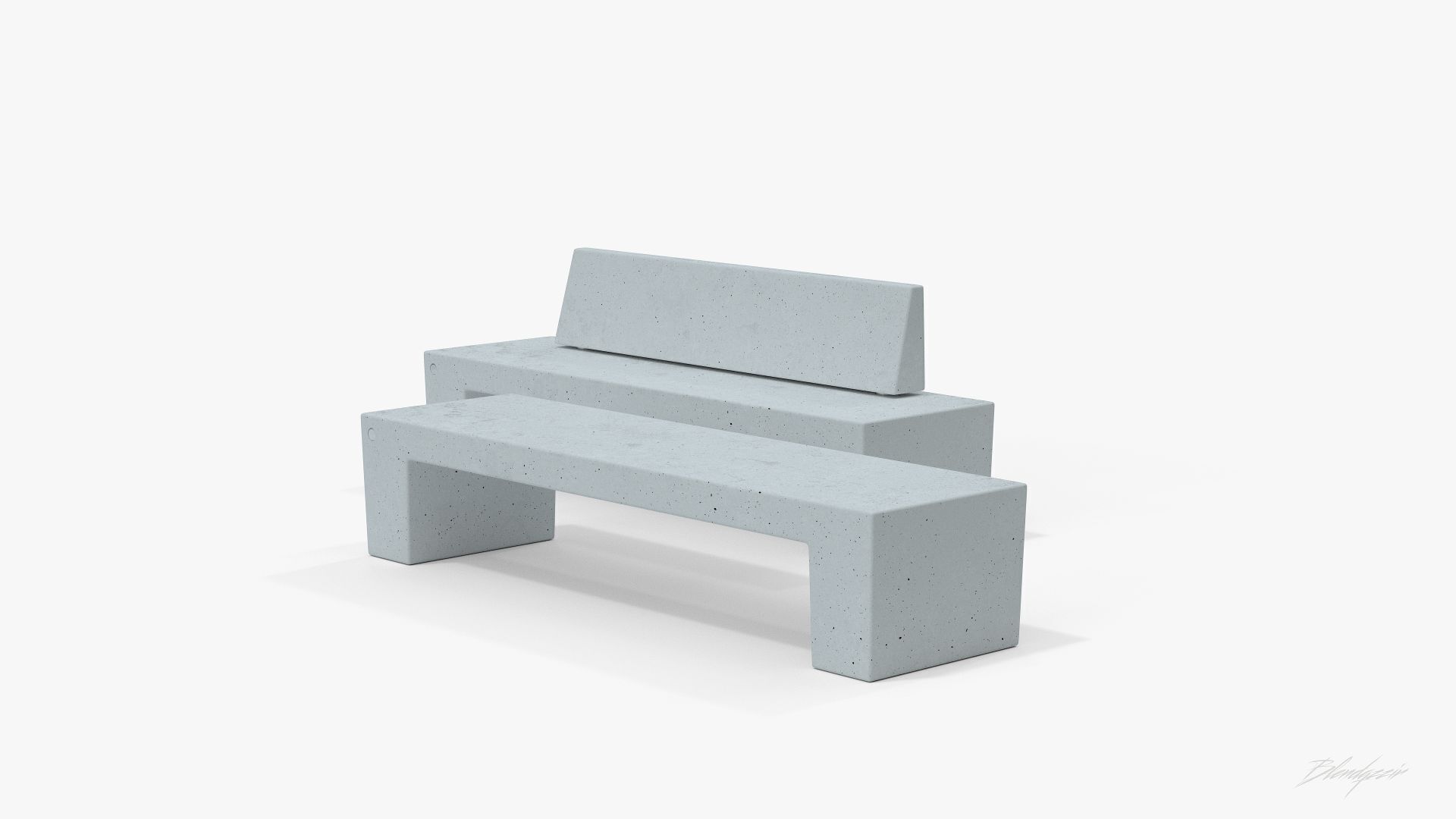 METALCO SARAH BENCHES COLLECTION 3D model_3