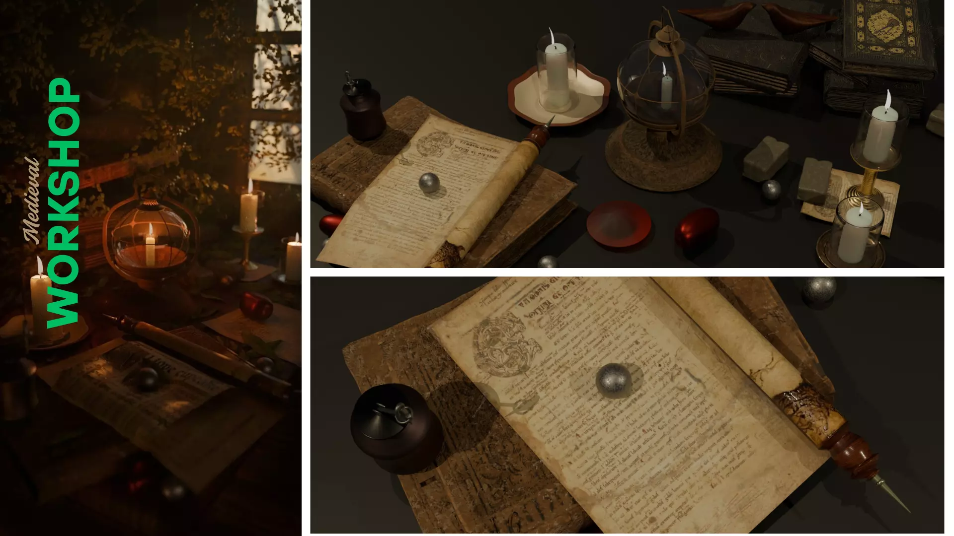 Medieval Workshop Atmospheric Environment - cinematic ready 3D model