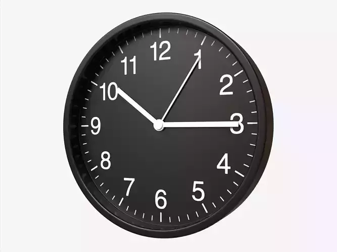 Black Wall Clock