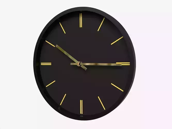 Nordic simple metal black wall clock 