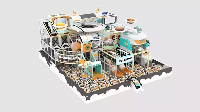 Space themed indoor playground