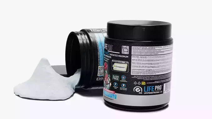 Realistic Jar with Powder Low-poly 3D model