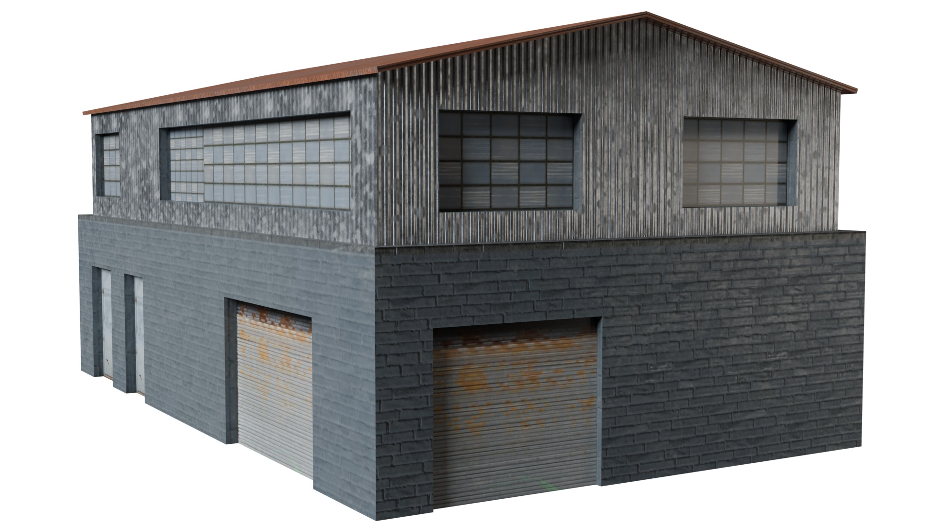 Warehouse 1 Low-poly 3D model_4
