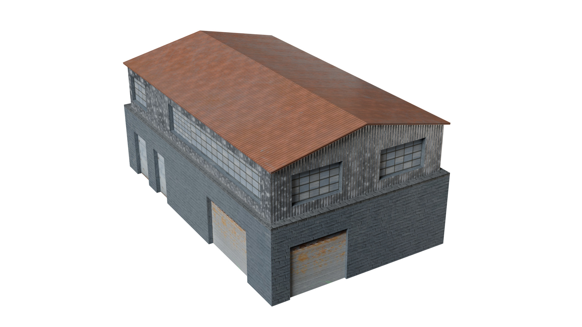 Warehouse 1 Low-poly 3D model_2