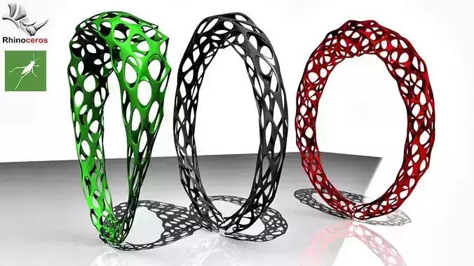 Weaverbird Ring Parametric Design Grasshopper Rhino Files