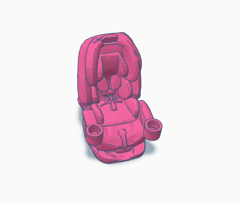 Baby Toddler Car Seat 3D Model  STL FBX OBJ  Digital Download 3D print model_1