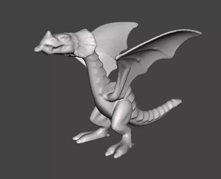 RED DRAGON 90s MEDIEVAL PLASTIC FIGURE MODEL WILDLIFE HQ VINTAGE 3D print model_0