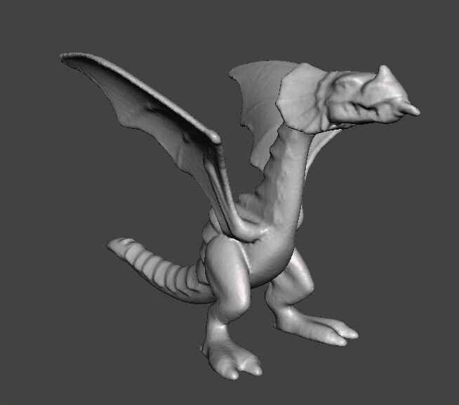 RED DRAGON 90s MEDIEVAL PLASTIC FIGURE MODEL WILDLIFE HQ VINTAGE 3D print model_1