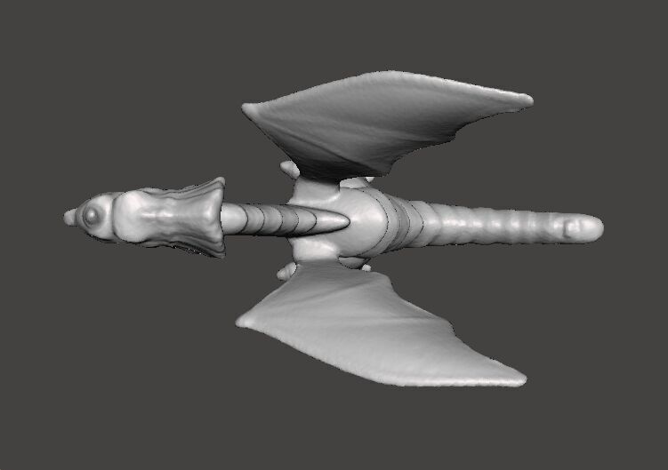 RED DRAGON 90s MEDIEVAL PLASTIC FIGURE MODEL WILDLIFE HQ VINTAGE 3D print model_6