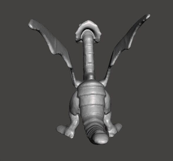 RED DRAGON 90s MEDIEVAL PLASTIC FIGURE MODEL WILDLIFE HQ VINTAGE 3D print model_5