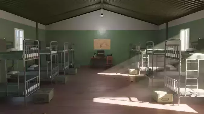 Military Barrack 3D model