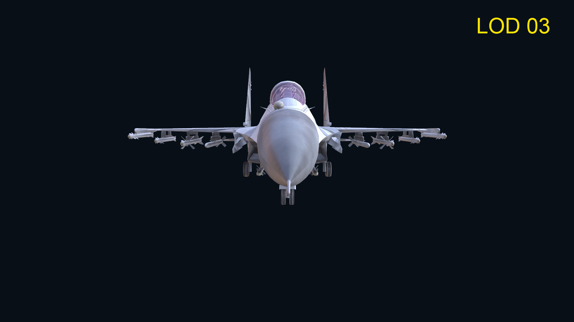 Asset - Army - Aircraft - Su 27 Low-poly 3D model_11
