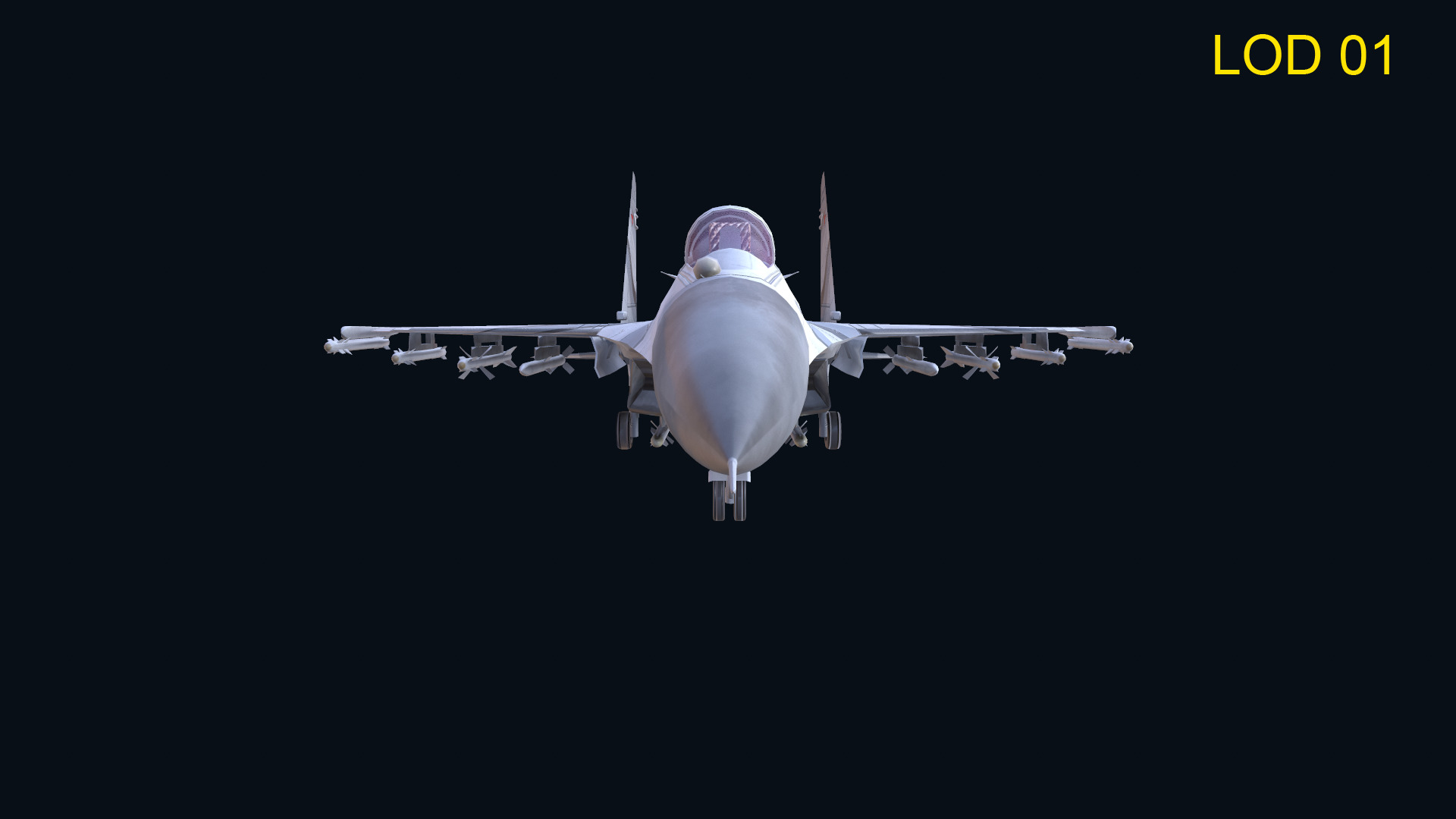Asset - Army - Aircraft - Su 27 Low-poly 3D model_3