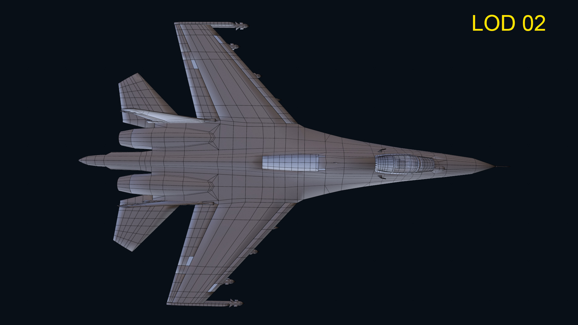 Asset - Army - Aircraft - Su 27 Low-poly 3D model_21