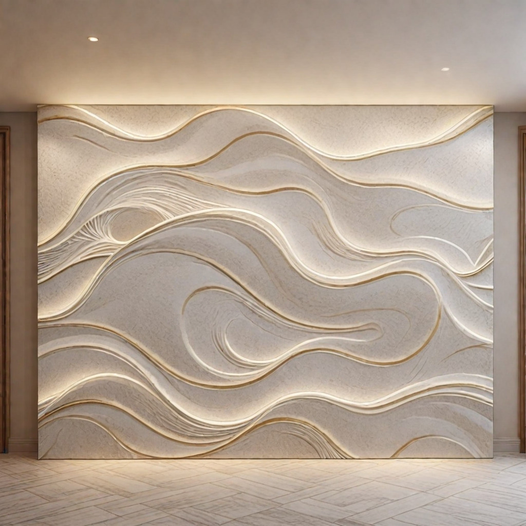 modern panel wall decor set relief stl mural CNC 183 3D model_8