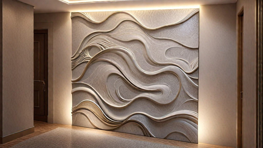 modern panel wall decor set relief stl mural CNC 183 3D model_5