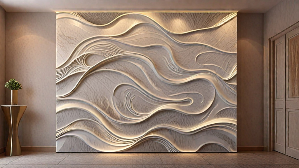 modern panel wall decor set relief stl mural CNC 183 3D model_1