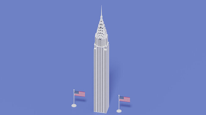 Chrysler Building New York City 3D model 6