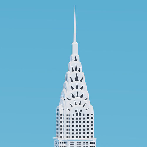 Chrysler Building New York City 3D model 7