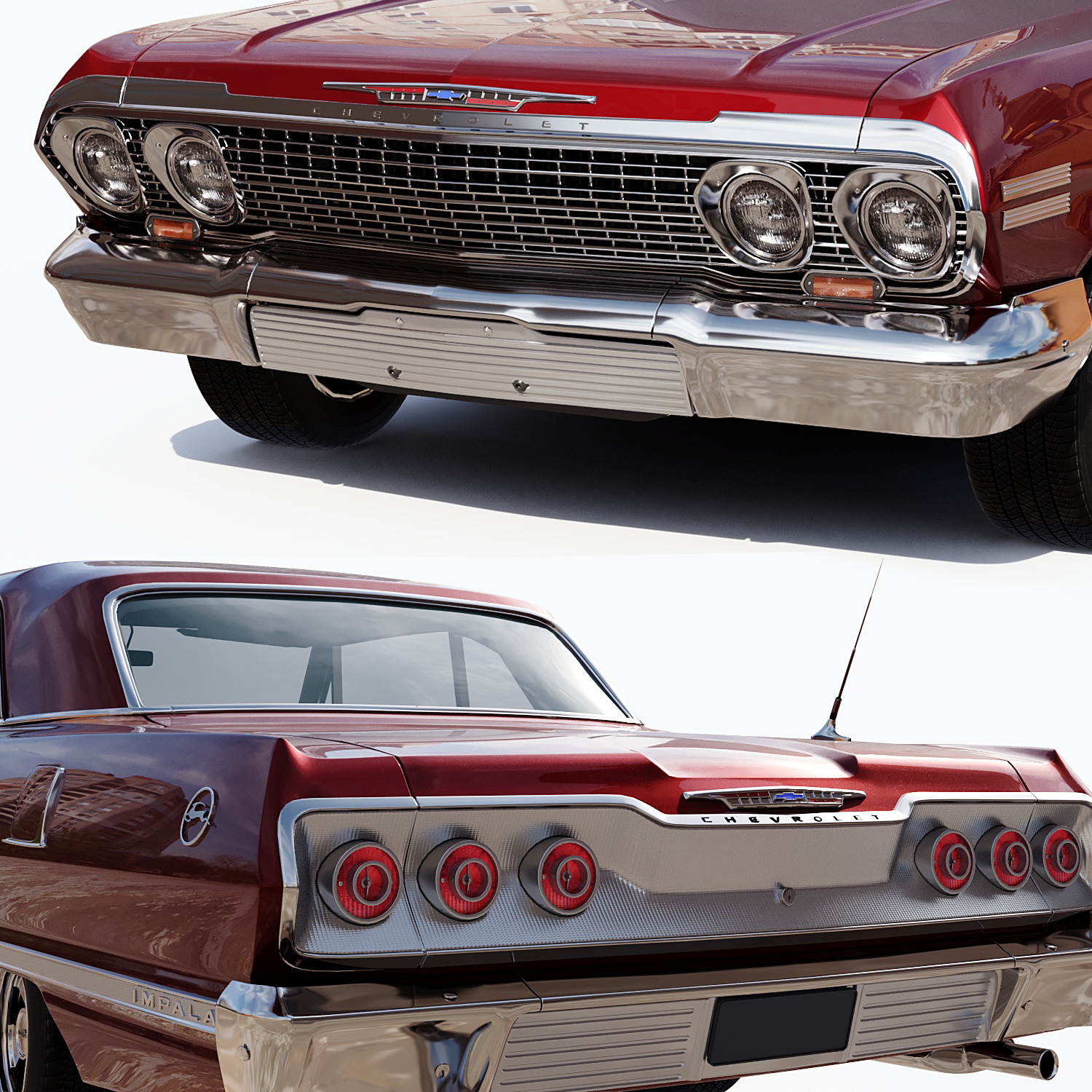 Chevrolet Impala 1962 3D model_2