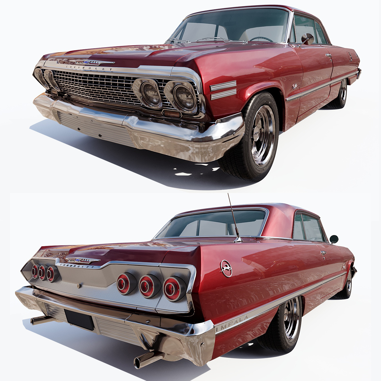 Chevrolet Impala 1962 3D model_3