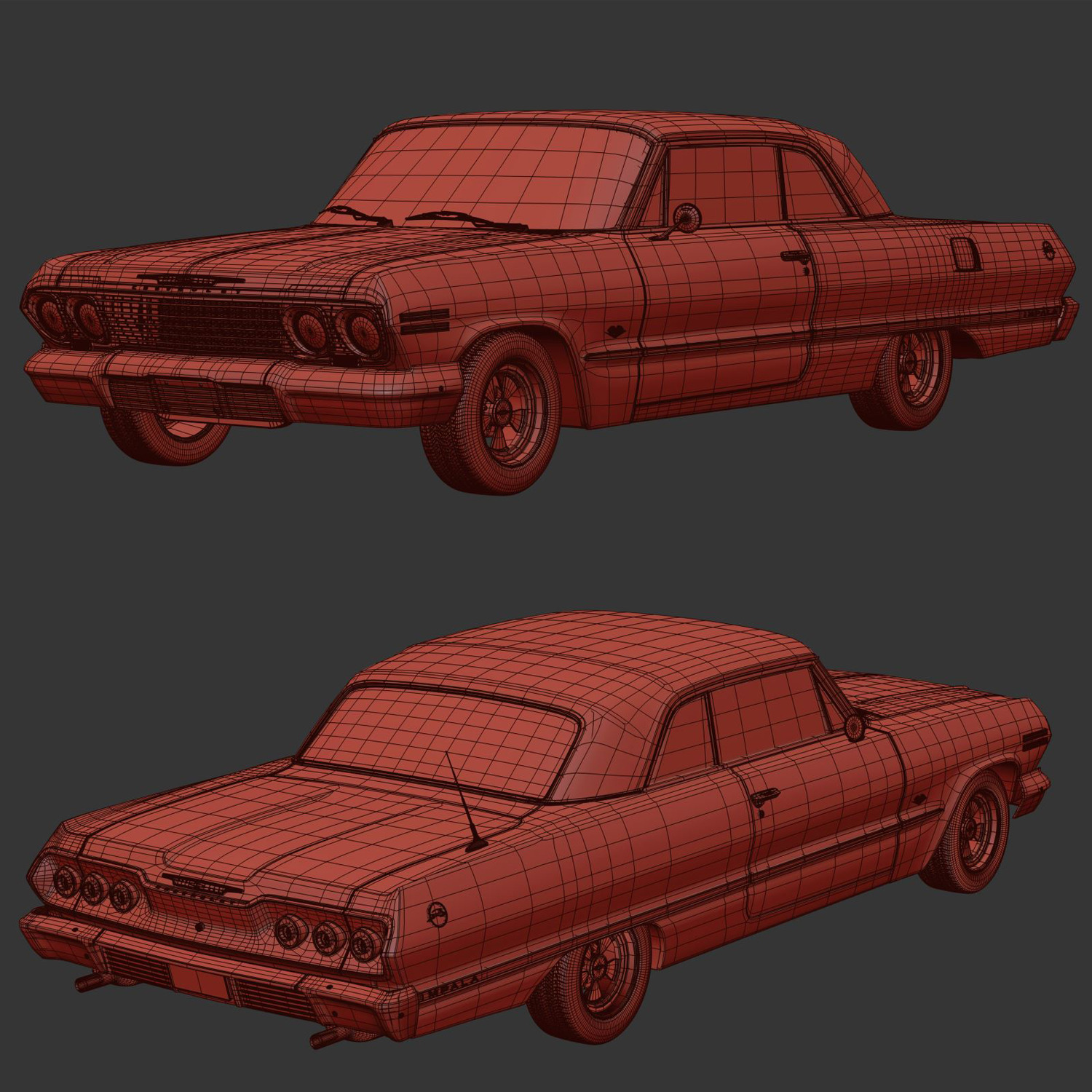 Chevrolet Impala 1962 3D model_4
