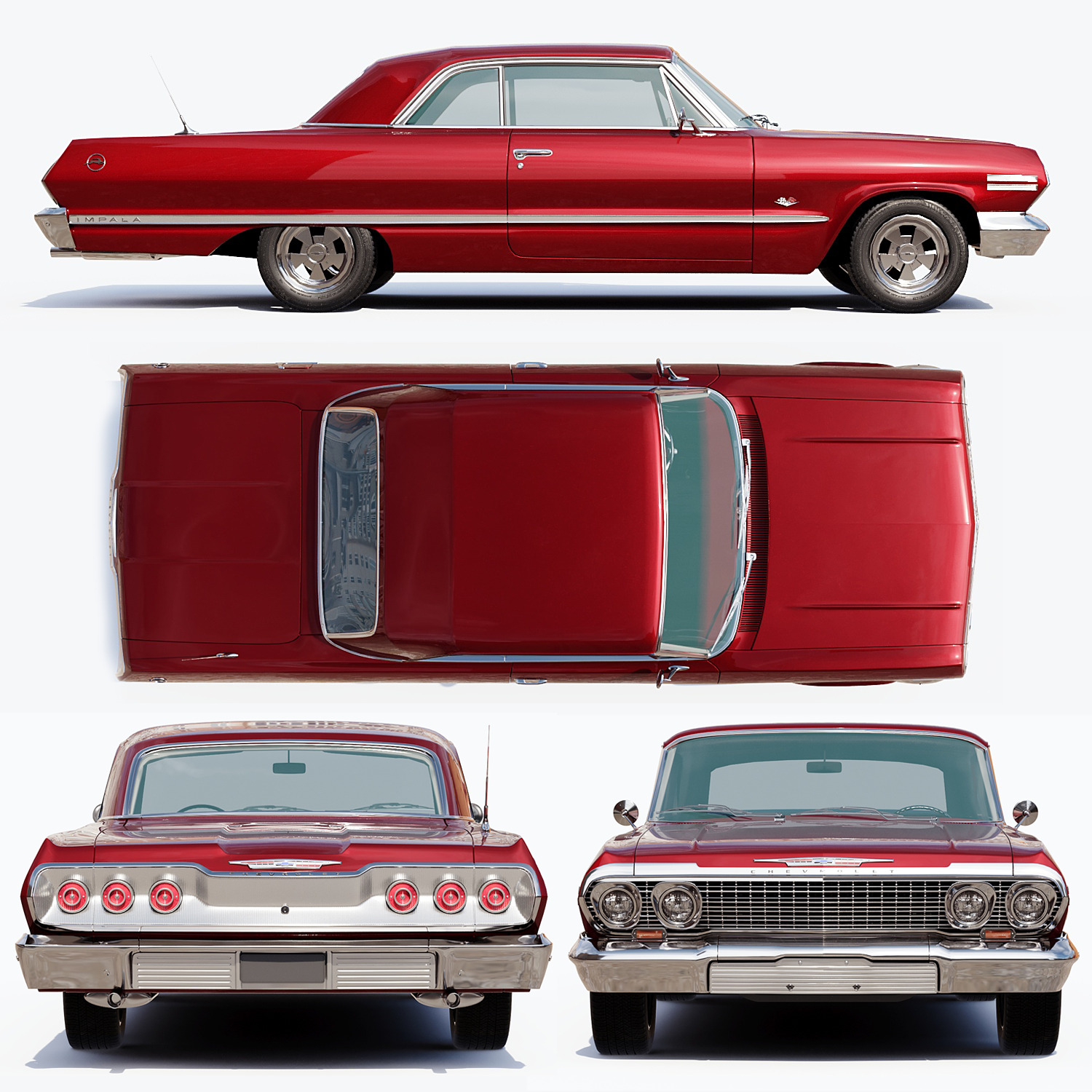 Chevrolet Impala 1962 3D model_1
