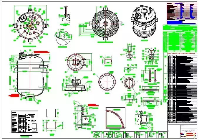 Pressure Vessel 1050kPag 6000L Drawing