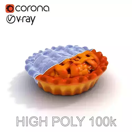 Realistic Apple Pie Sculpture model pack