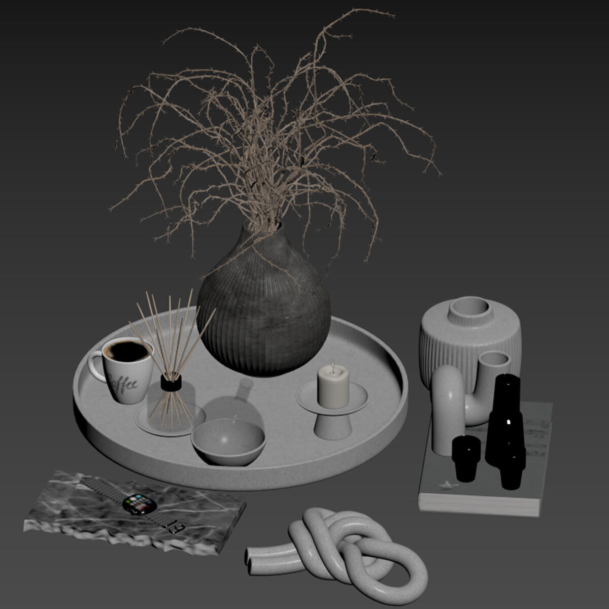 Decorative set 2 3D model_2