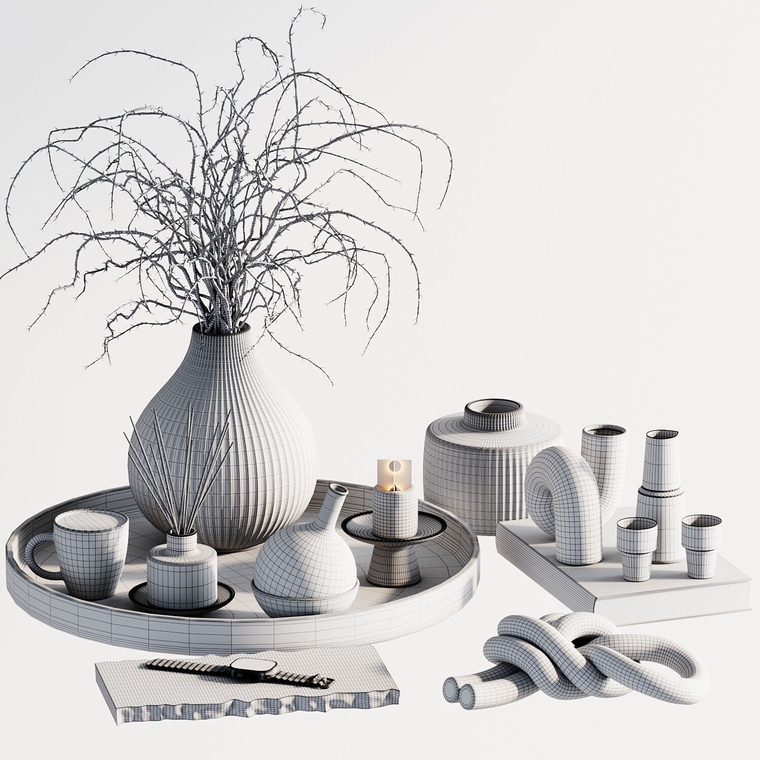 Decorative set 2 3D model_3
