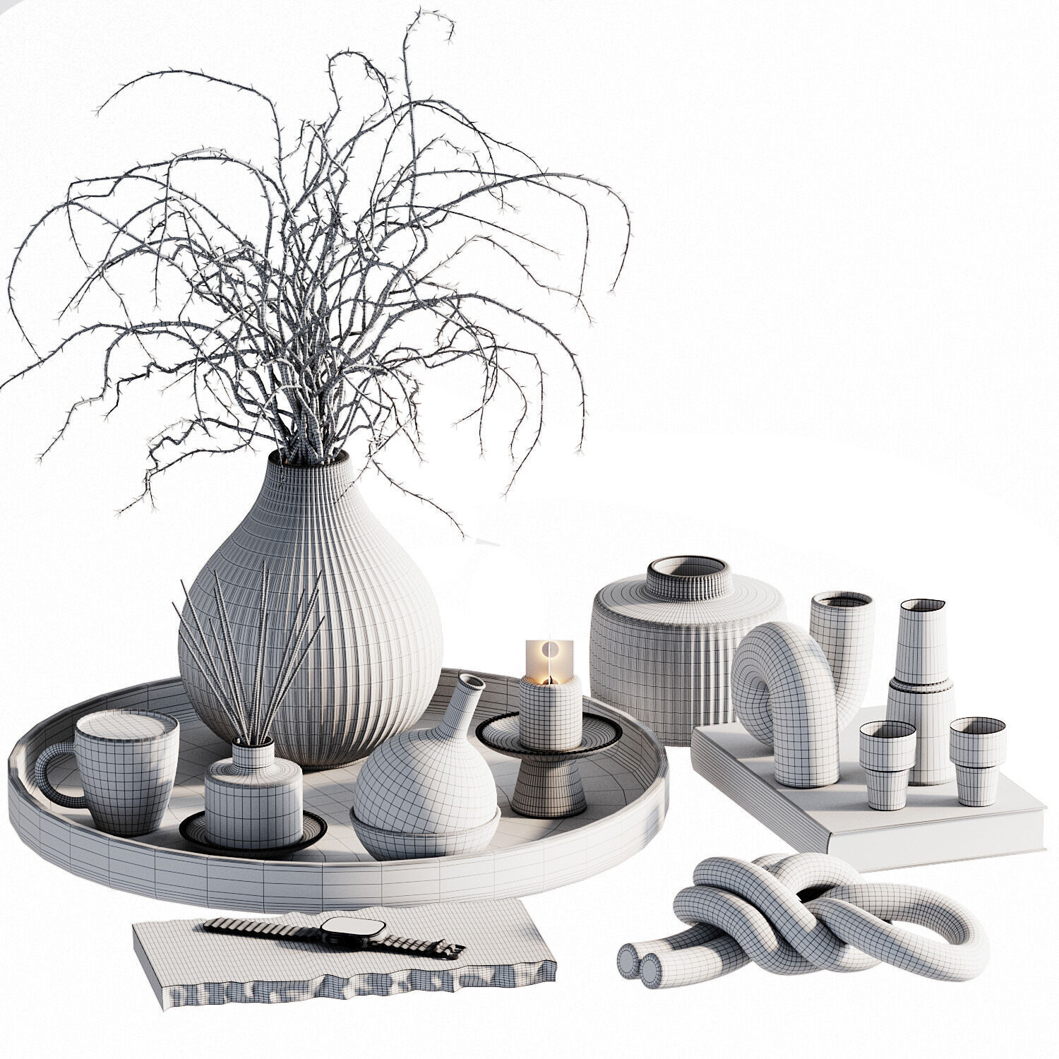 Decorative set 2 3D model_4