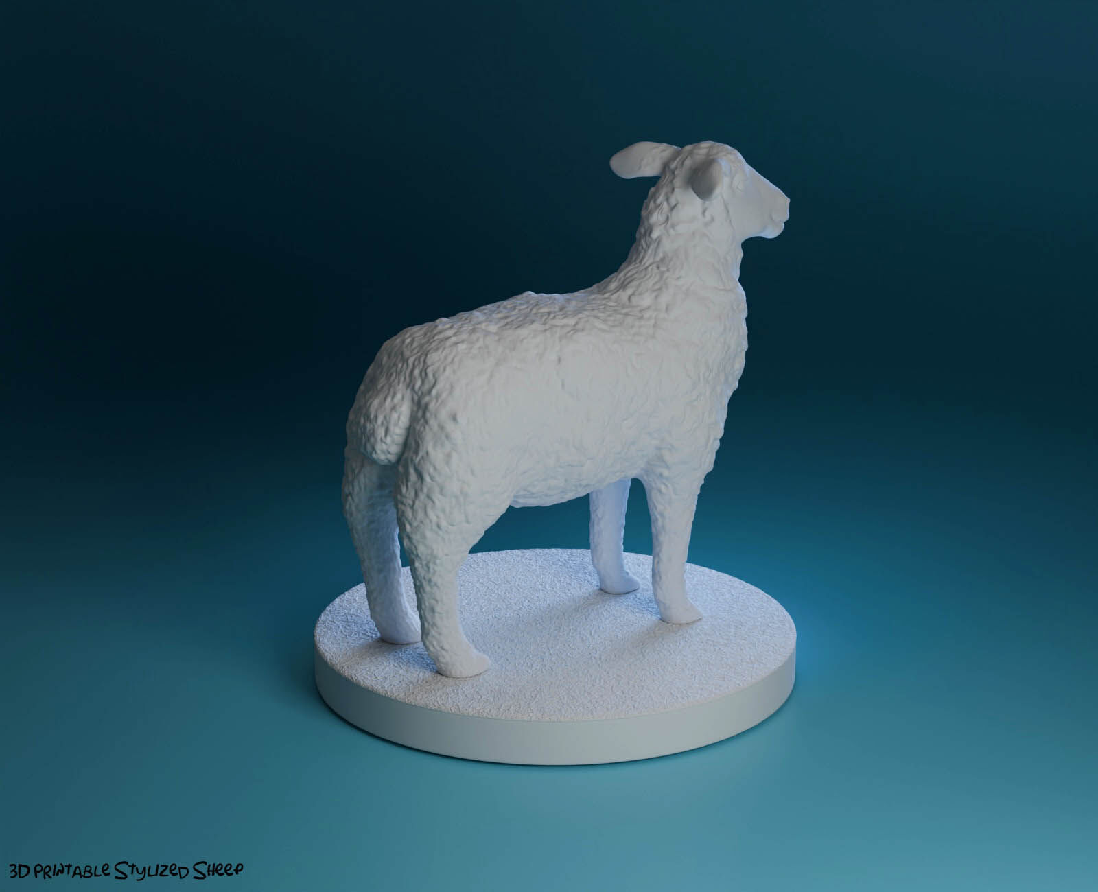 Stylized Sheep 3D print model_19