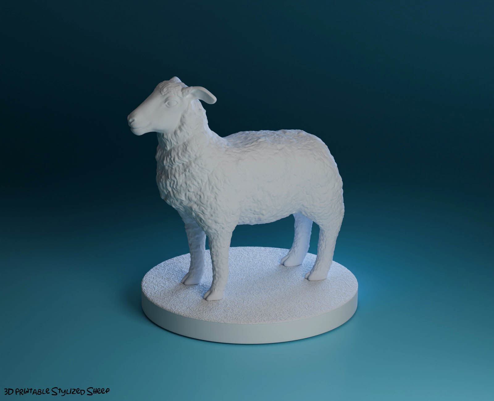 Stylized Sheep 3D print model_31