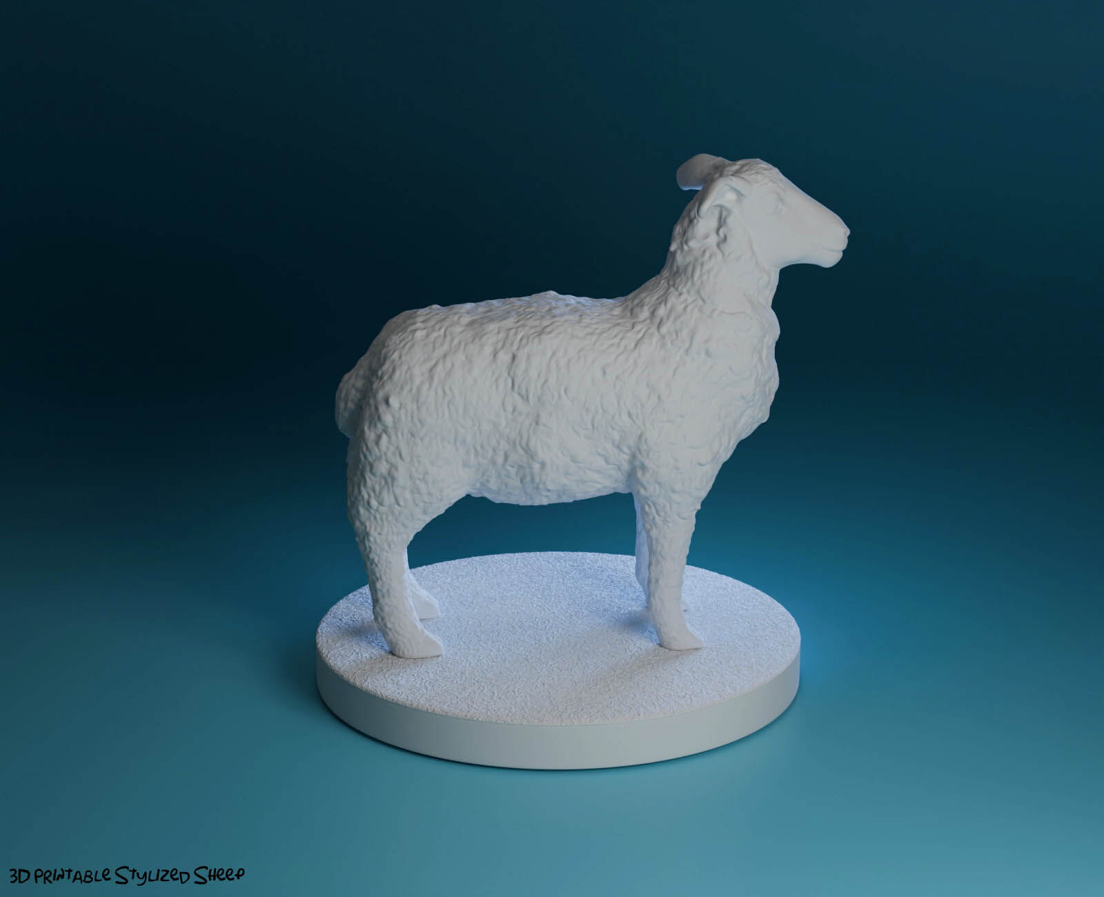 Stylized Sheep 3D print model_17