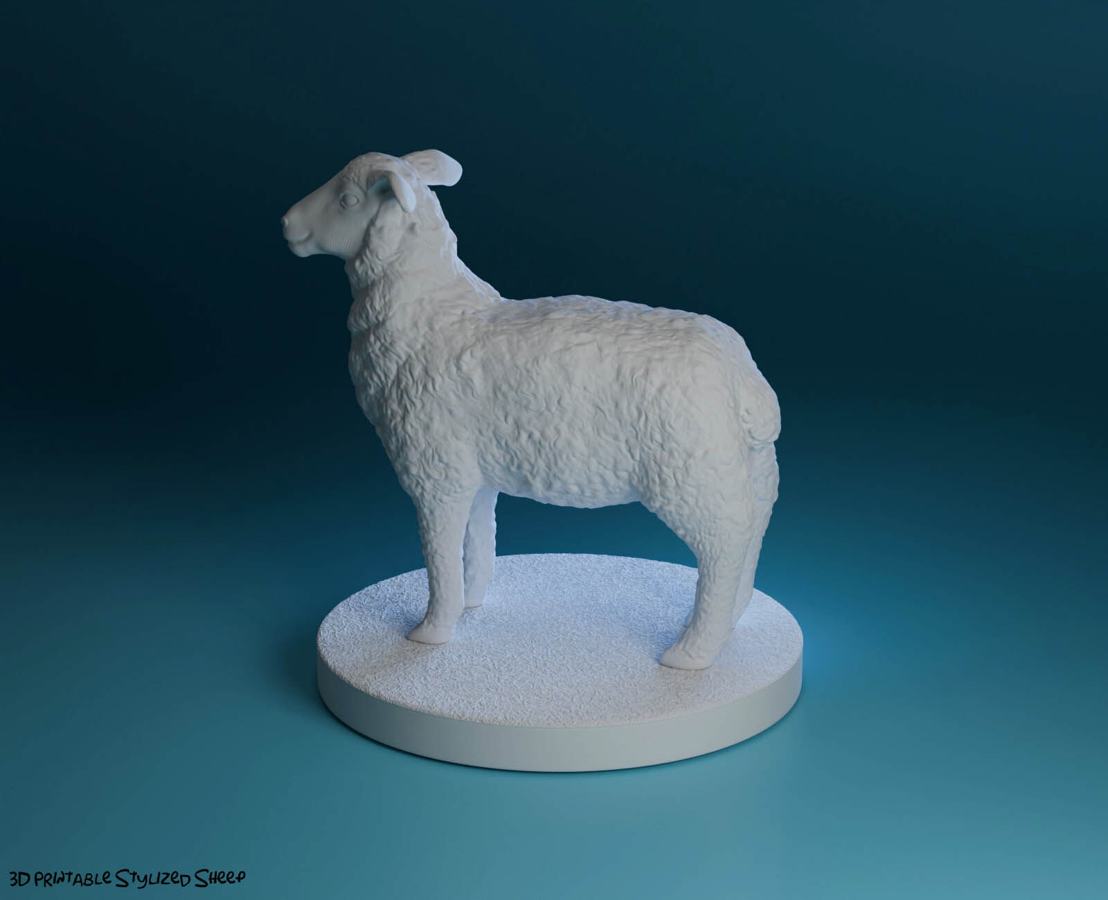 Stylized Sheep 3D print model_28